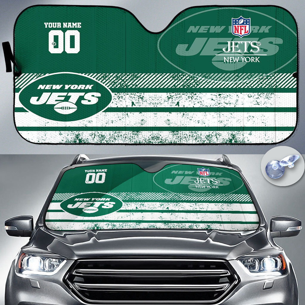 LIMITED EDITION - NEW CUSTOMIZED NFL25 NYJ NEW YORK JETS AUTO WINDSHIELD SHADE