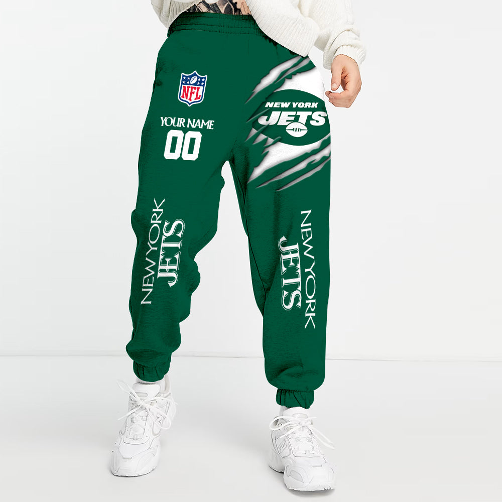 LIMITED EDITION - NEW PREMIUM NFL25 NYJ NEW YORK JETS UNISEX LONG PANTS