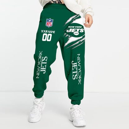 LIMITED EDITION - NEW PREMIUM NFL25 NYJ NEW YORK JETS UNISEX LONG PANTS