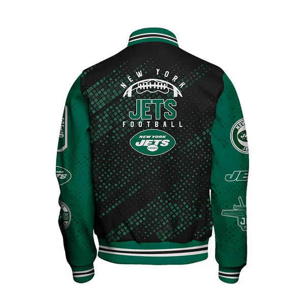 LIMITED EDITION - NEW CUSTOMIZED NFL25 NYJ NEW YORK JETS SATIN VARSITY JACKET & BASEBALL JACKET