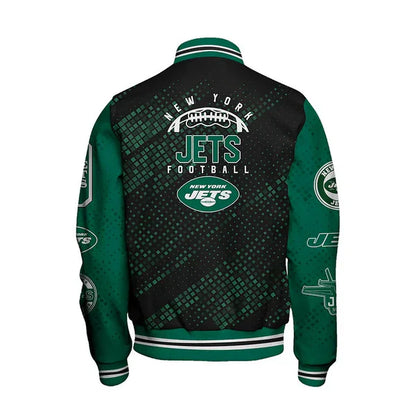 LIMITED EDITION - NEW CUSTOMIZED NFL25 NYJ NEW YORK JETS SATIN VARSITY JACKET & BASEBALL JACKET
