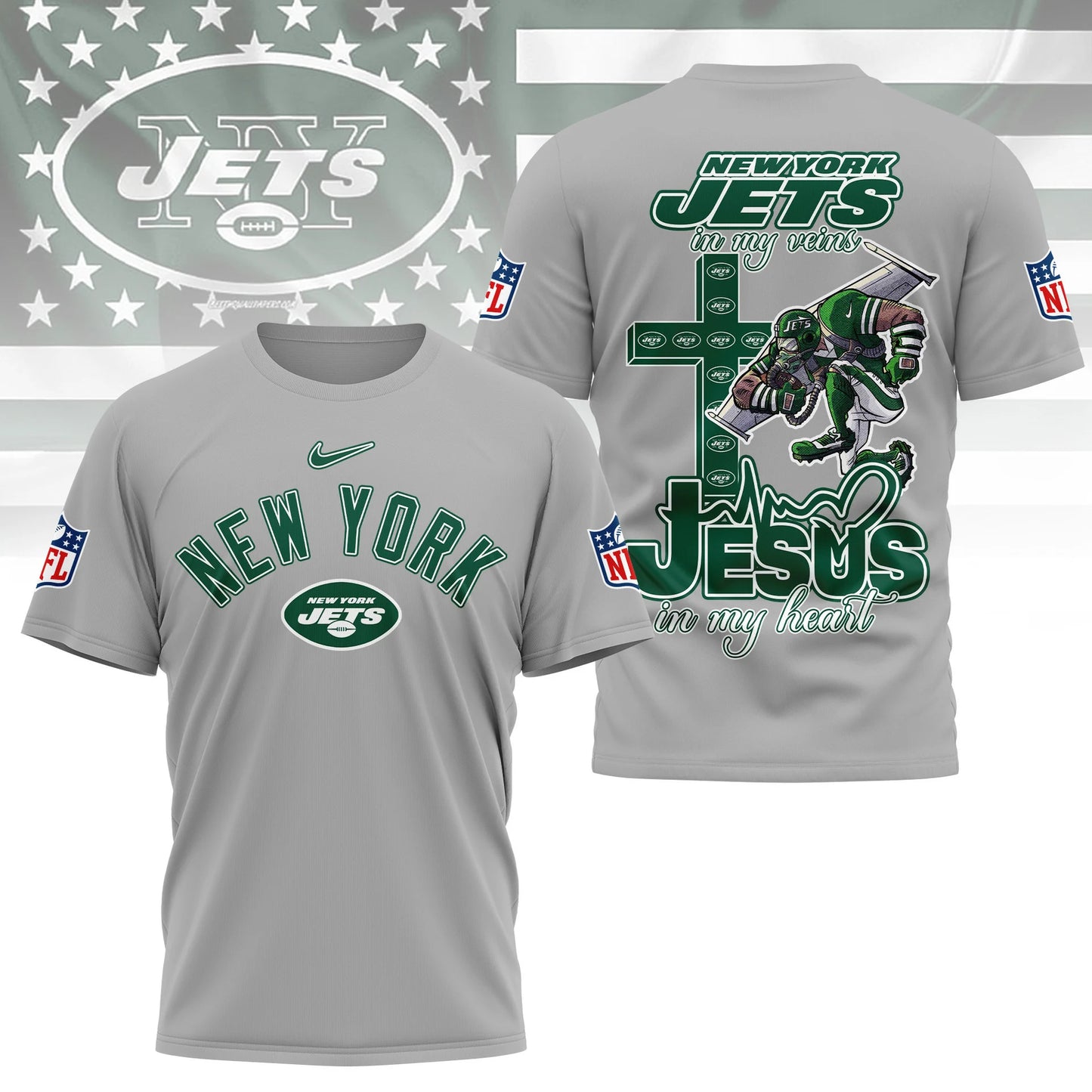 LIMITED EDITION - NEW CUSTOMIZED NFL25 NYJ NEW YORK JETS T-SHIRT | MULTIPLE COLORS AVAILABLE