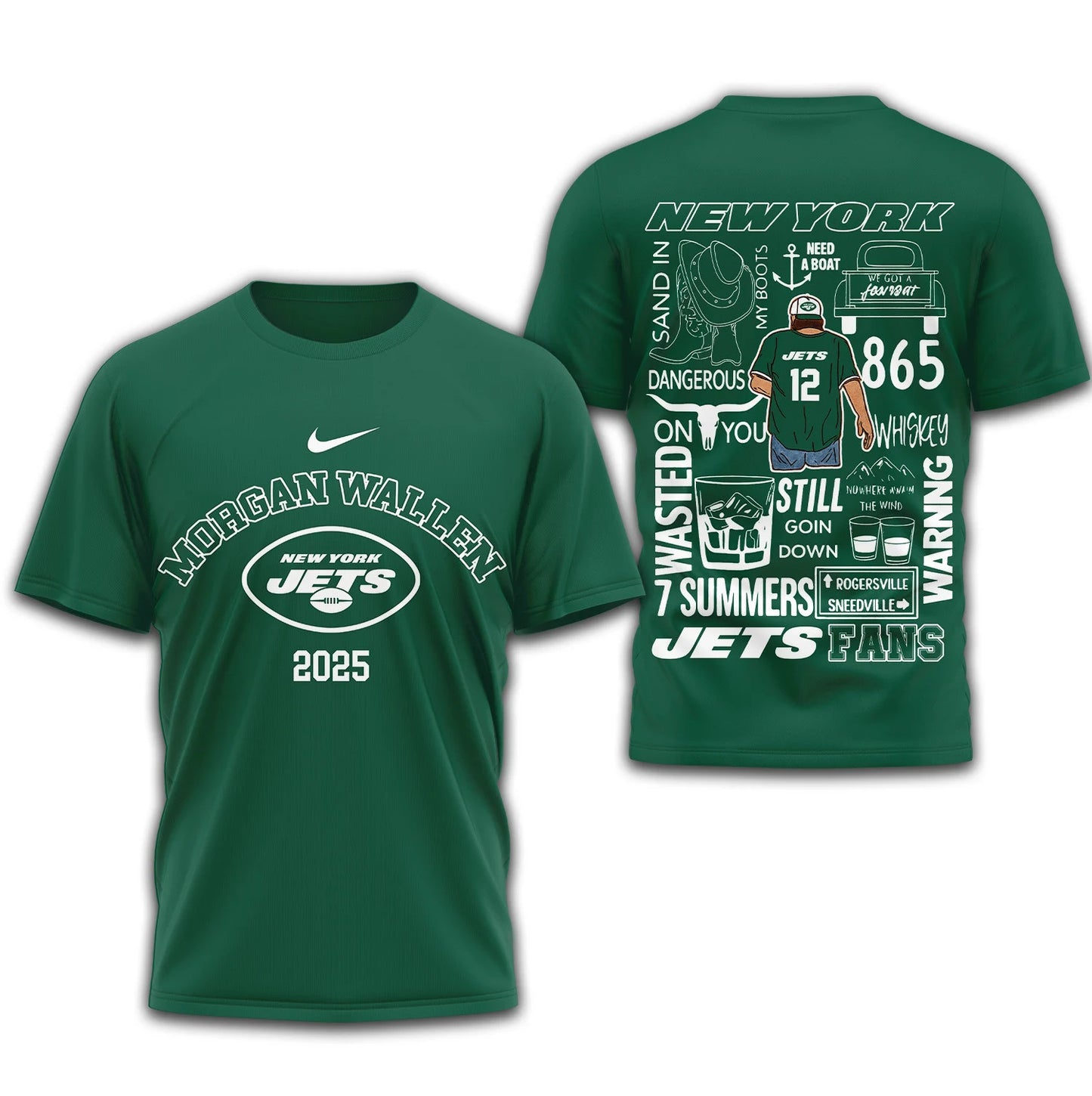 LIMITED EDITION - NEW CUSTOMIZED NFL25 NYJ NEW YORK JETS T-SHIRT | MULTIPLE COLORS AVAILABLE