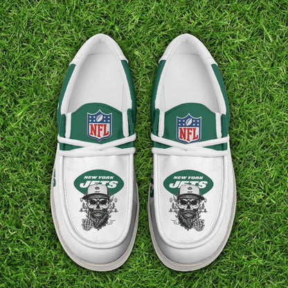 LIMITED EDITION - NEW CUSTOMIZED NFL25 NYJ NEW YORK JETS LOAFER SHOES
