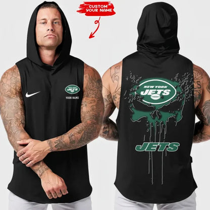 LIMITED EDITION - NEW CUSTOMIZED NFL25 NYJ NEW YORK JETS HOODED TANK TOP