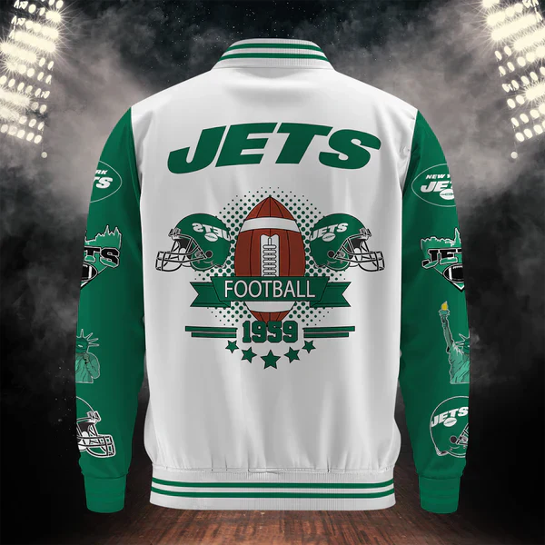 LIMITED EDITION - NEW CUSTOMIZED NFL25 NYJ NEW YORK JETS BASEBALL JACKET