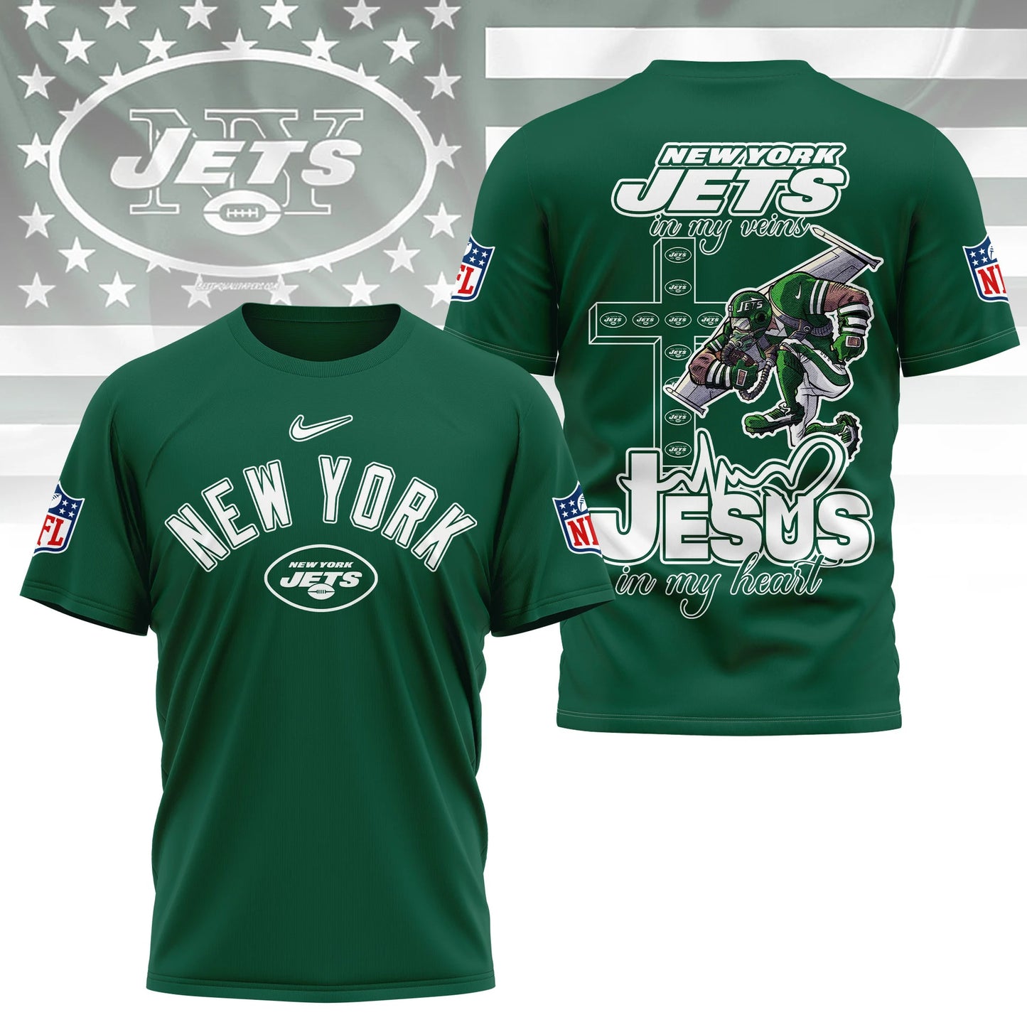 LIMITED EDITION - NEW CUSTOMIZED NFL25 NYJ NEW YORK JETS T-SHIRT | MULTIPLE COLORS AVAILABLE