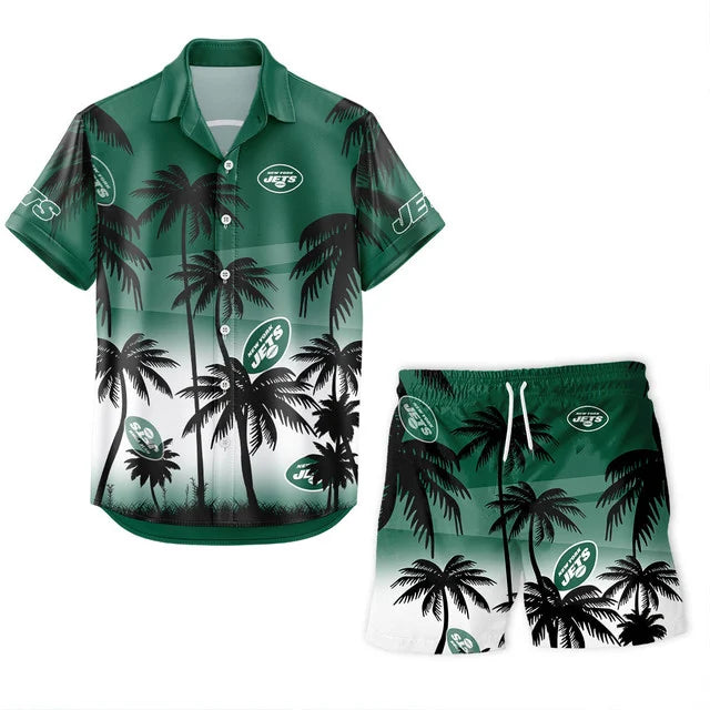 LIMITED EDITION - NEW CUSTOMIZED NFL25 NYJ NEW YORK JETS UNISEX HAWAIIAN SHIRT & SHORTS SET
