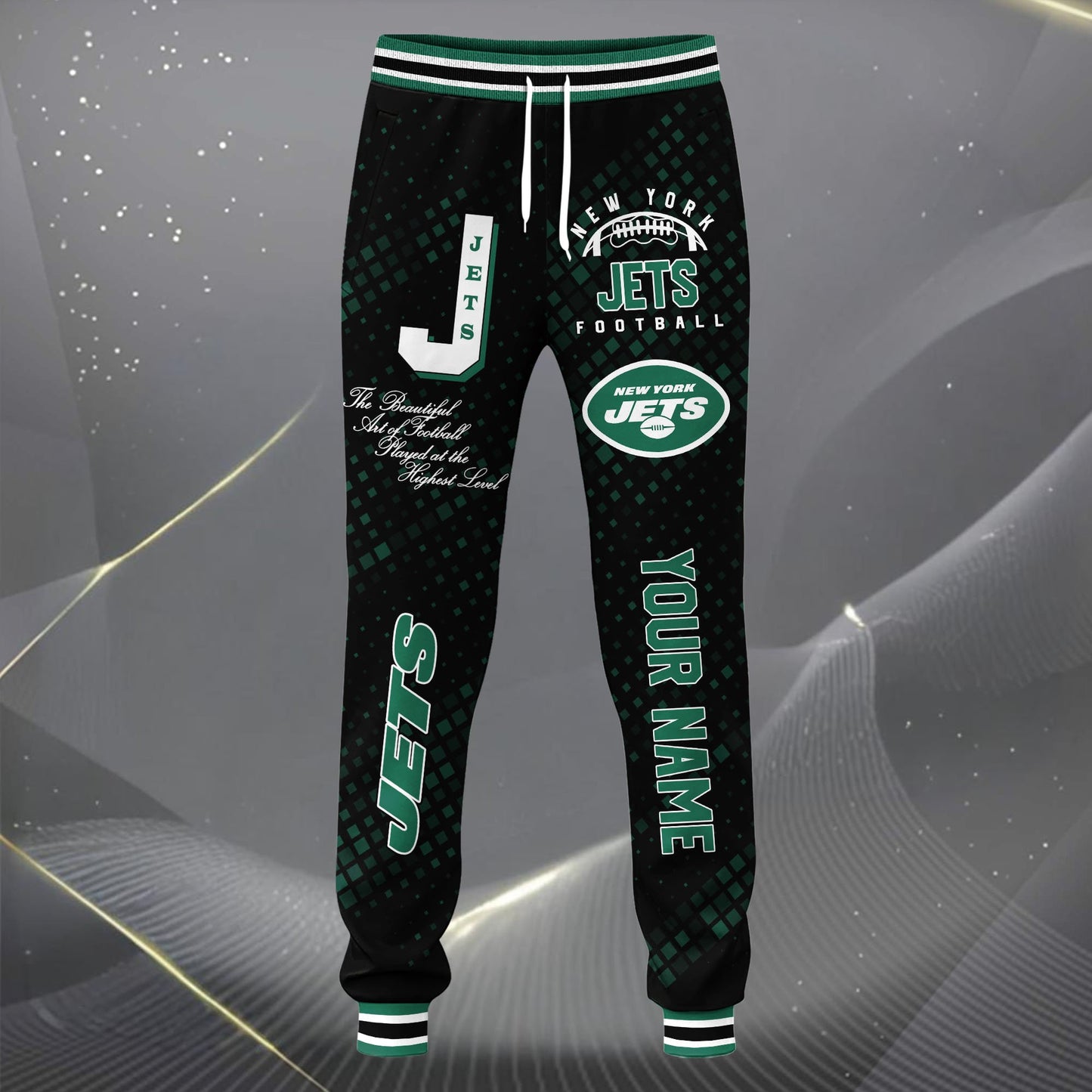 LIMITED EDITION - NEW CUSTOMIZED NFL25 NYJ NEW YORK JETS SATIN VARSITY JACKET & LONG PANTS