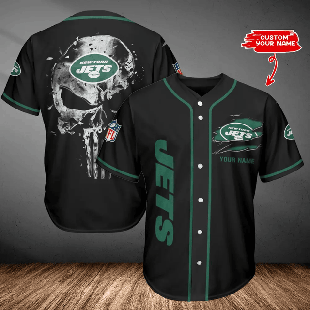 LIMITED EDITION - NEW CUSTOMIZED NFL25 NYJ NEW YORK JETS BASEBALL JERSEY