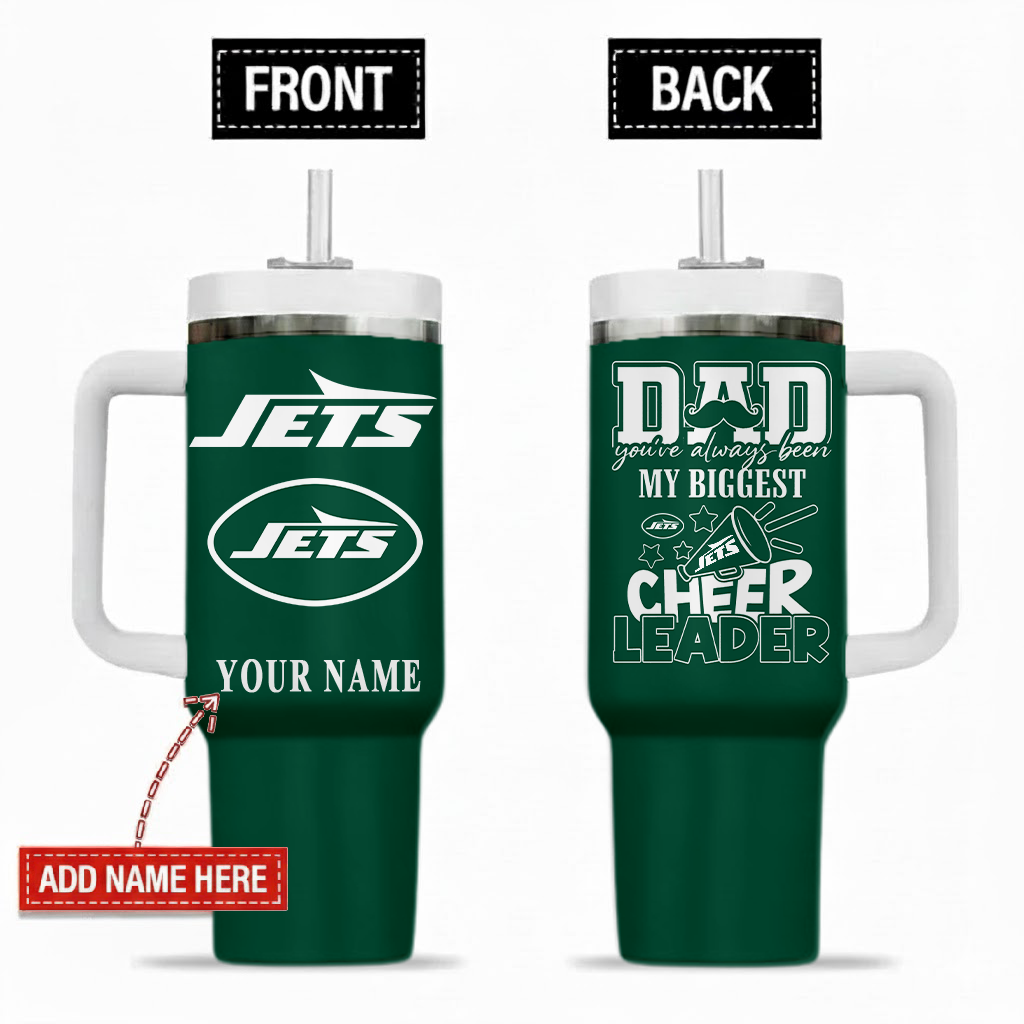 [SPECIAL OFFER] NEW CUSTOMIZED NFL25 NYJ NEW YORK JETS 40OZ TUMBLER
