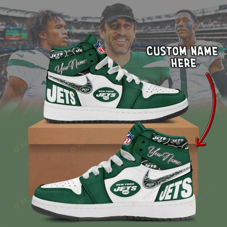 [SPECIAL OFFER] NEW CUSTOMIZED NFL25 NYJ NEW YORK JETS AIR JORDAN 1