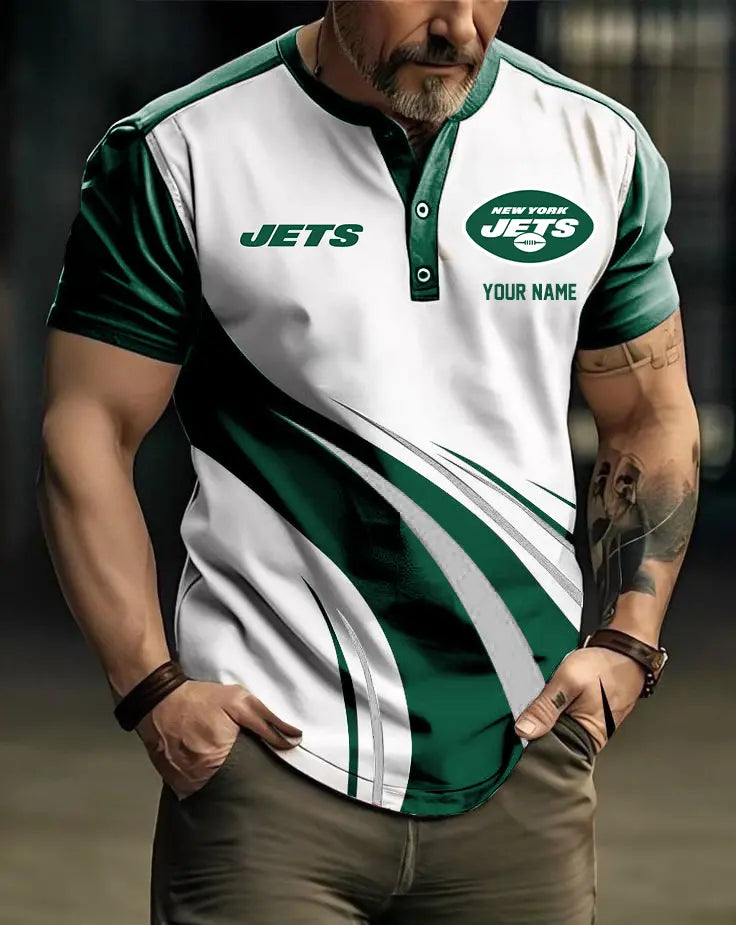 LIMITED EDITION - NEW CUSTOMIZED NFL25 NYJ NEW YORK JETS POLO SHIRT
