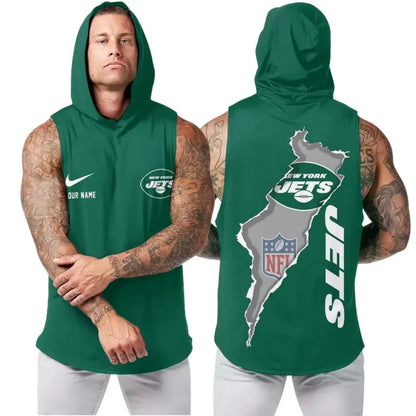 LIMITED EDITION - NEW CUSTOMIZED NFL25 NYJ NEW YORK JETS HOODED TANK TOP
