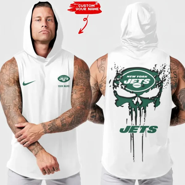 LIMITED EDITION - NEW CUSTOMIZED NFL25 NYJ NEW YORK JETS HOODED TANK TOP