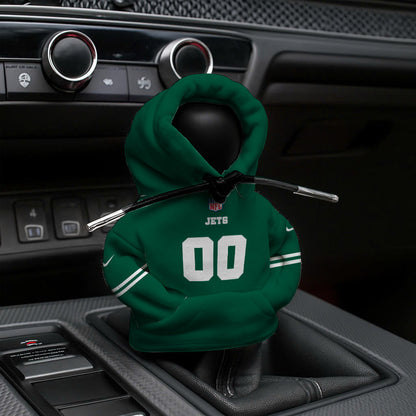 LIMITED EDITION - NEW CUSTOMIZED NFL25 NYJ NEW YORK JETS AUTOMOTIVE HOODIE SHIFT KNOB COVER