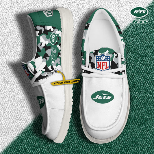 LIMITED EDITION - NEW CUSTOMIZED NFL25 NYJ NEW YORK JETS LOAFER SHOES