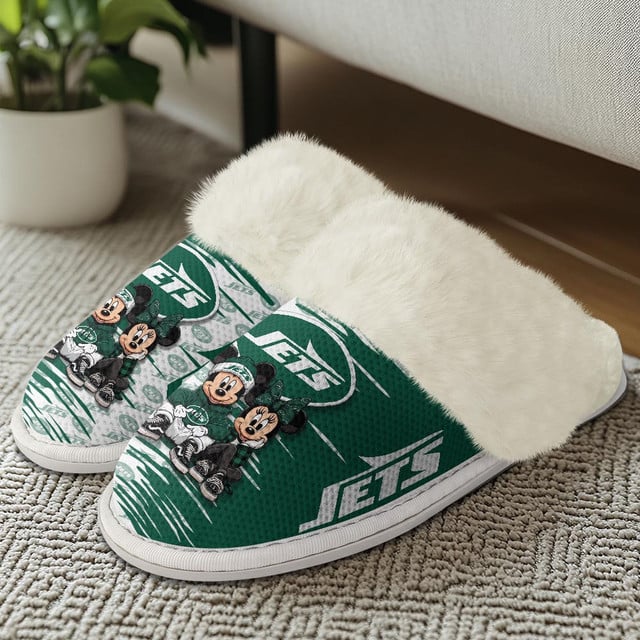 [SPECIAL OFFER] NEW CUSTOMIZED NFL25 NYJ NEW YORK JETS COTTON SLIPPERS