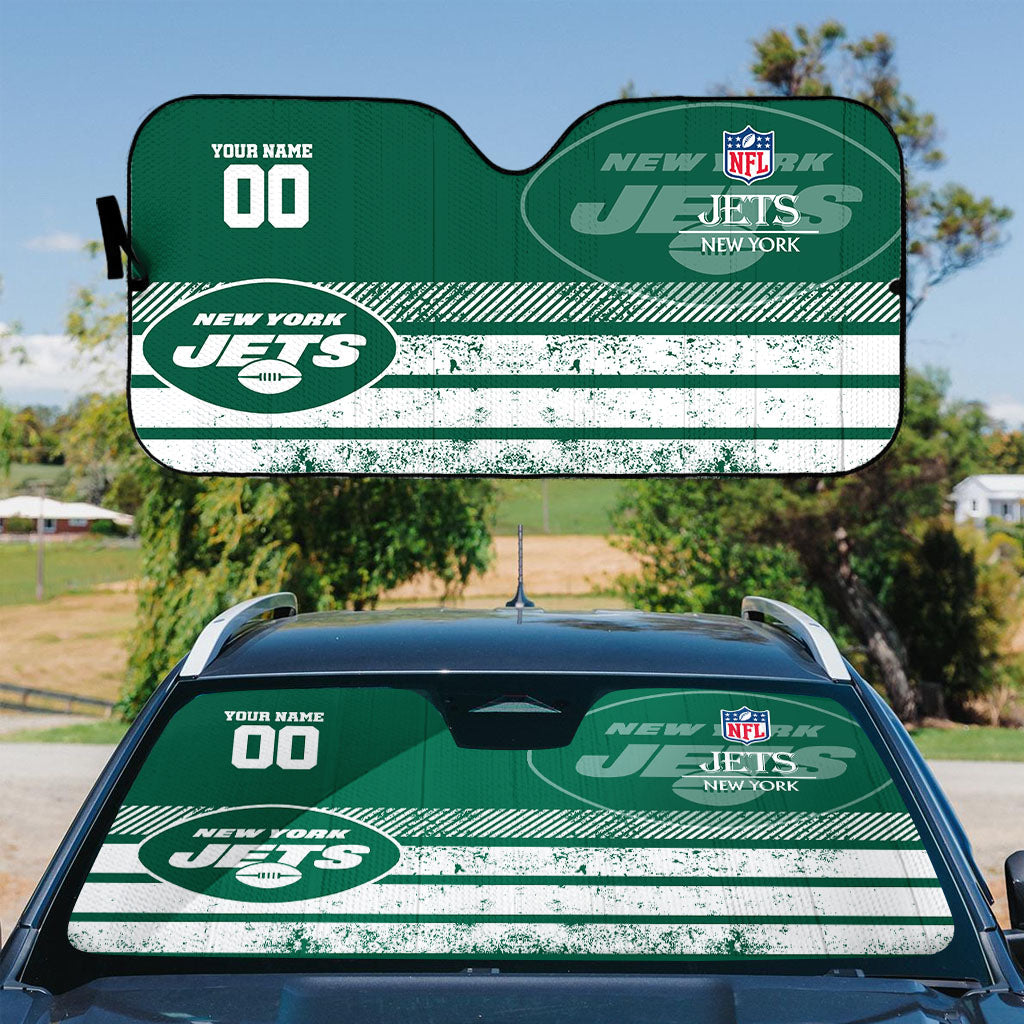 LIMITED EDITION - NEW CUSTOMIZED NFL25 NYJ NEW YORK JETS AUTO WINDSHIELD SHADE
