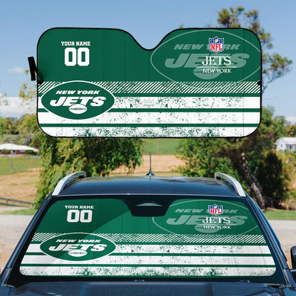 LIMITED EDITION - NEW CUSTOMIZED NFL25 NYJ NEW YORK JETS AUTO WINDSHIELD SHADE