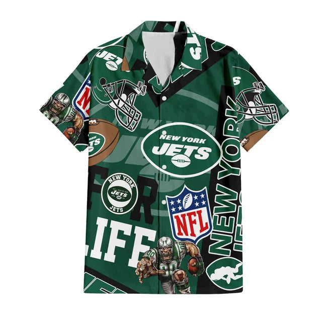 LIMITED EDITION - NEW CUSTOMIZED NFL25 NYJ NEW YORK JETS UNISEX HAWAIIAN SHIRT & SHORTS SET
