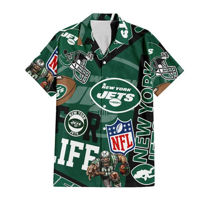 LIMITED EDITION - NEW CUSTOMIZED NFL25 NYJ NEW YORK JETS UNISEX HAWAIIAN SHIRT & SHORTS SET