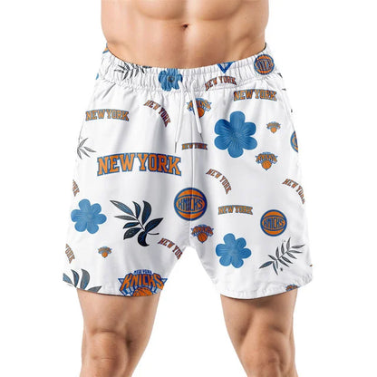 LIMITED EDITION - NEW CUSTOMIZED NBA04 NYK NEW YORK KNICKS UNISEX HAWAIIAN SHIRT & SHORTS SET