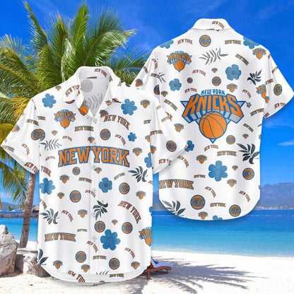 LIMITED EDITION - NEW CUSTOMIZED NBA04 NYK NEW YORK KNICKS UNISEX HAWAIIAN SHIRT & SHORTS SET