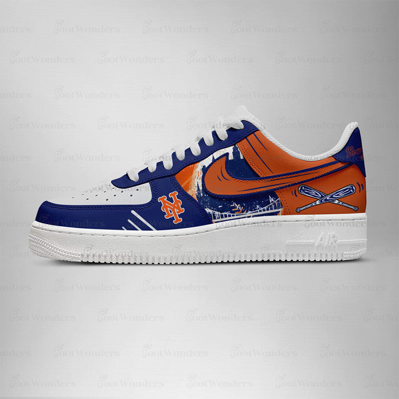 LIMITED EDITION - NEW CUSTOMIZED MLB17 NY METS AF1 SHOES