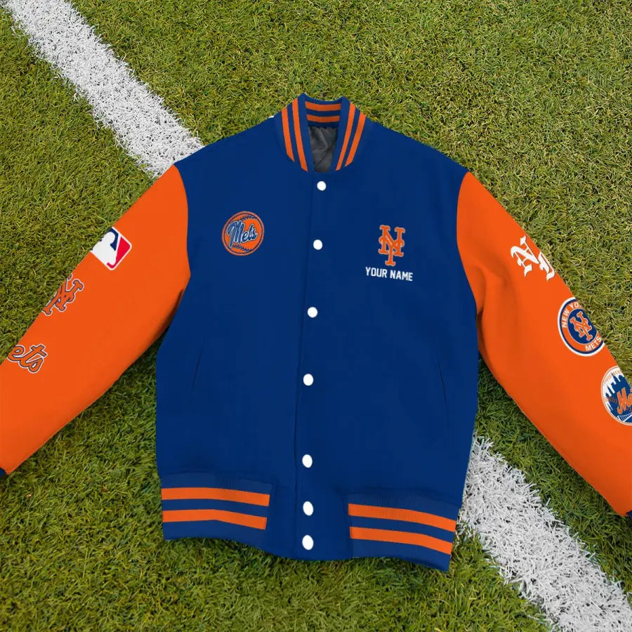 LIMITED EDITION - NEW PREMIUM MLB17 NYM NEW YORK METS SATIN VARSITY JACKET