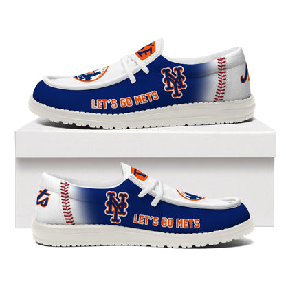 LIMITED EDITION - NEW CUSTOMIZED MLB17 NYM NEW YORK METS LOAFER SHOES