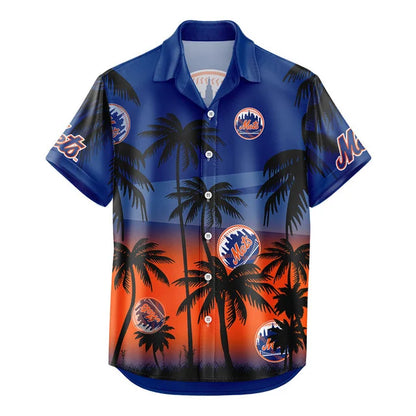 LIMITED EDITION - NEW CUSTOMIZED MLB17 NYM NEW YORK METS UNISEX HAWAIIAN SHIRT & SHORTS SET