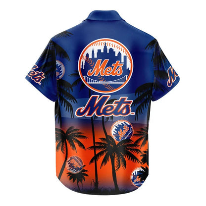 LIMITED EDITION - NEW CUSTOMIZED MLB17 NYM NEW YORK METS UNISEX HAWAIIAN SHIRT & SHORTS SET