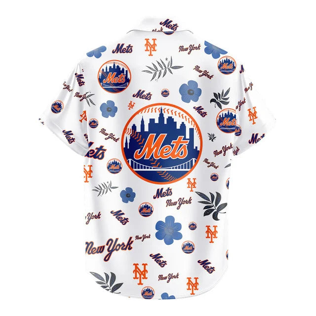 LIMITED EDITION - NEW CUSTOMIZED MLB17 NYM NEW YORK METS UNISEX HAWAIIAN SHIRT & SHORTS SET
