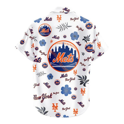 LIMITED EDITION - NEW CUSTOMIZED MLB17 NYM NEW YORK METS UNISEX HAWAIIAN SHIRT & SHORTS SET