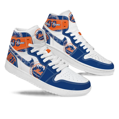 LIMITED EDITION - NEW CUSTOMIZED MLB17 NY METS AIR JORDAN SNEAKERS