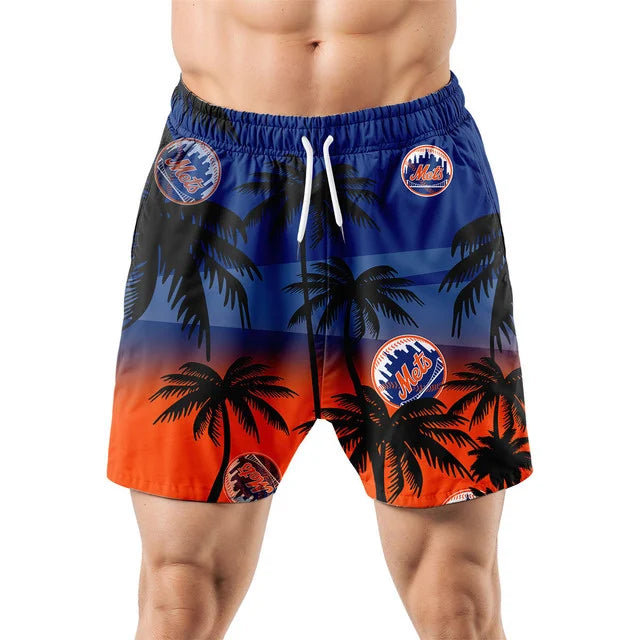 LIMITED EDITION - NEW CUSTOMIZED MLB17 NYM NEW YORK METS UNISEX HAWAIIAN SHIRT & SHORTS SET