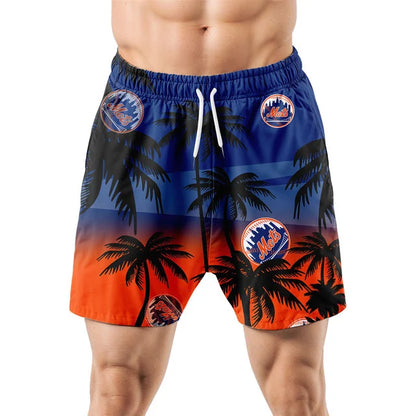 LIMITED EDITION - NEW CUSTOMIZED MLB17 NYM NEW YORK METS UNISEX HAWAIIAN SHIRT & SHORTS SET