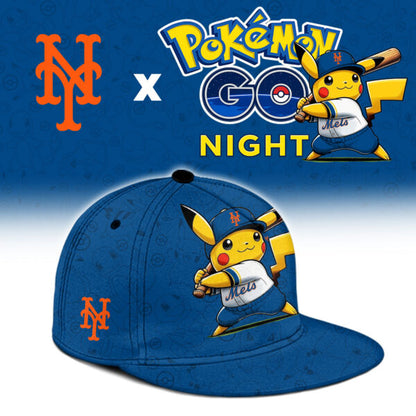 LIMITED EDITION - NEW CUSTOMIZED MLB17 NYM NEW YORK METS x POKEMON BASEBALL JERSEY & CAP