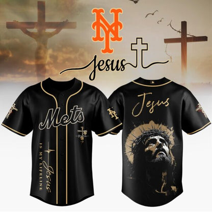 LIMITED EDITION - NEW CUSTOMIZED MLB17 NYM NEW YORK METS x JESUS CHRIST JERSEY