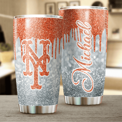 LIMITED EDITION - NEW CUSTOMIZED MLB17 NY METS TUMBLER CUP