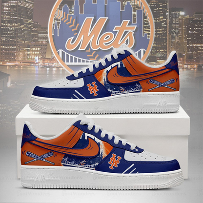 LIMITED EDITION - NEW CUSTOMIZED MLB17 NY METS AF1 SHOES