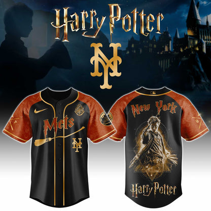 LIMITED EDITION - NEW CUSTOMIZED MLB17 NYM NEW YORK METS x HARRY POTTER BASEBALL JERSEY & CAP