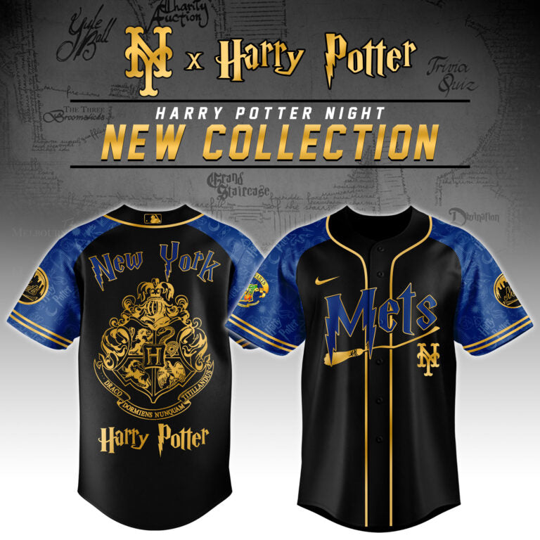 LIMITED EDITION - NEW CUSTOMIZED MLB17 NY METS x HARRY POTTER BASEBALL JERSEY & CAP