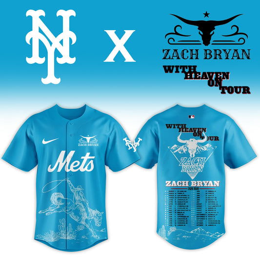 LIMITED EDITION - NEW CUSTOMIZED MLB17 NYM NEW YORK METS x ZACH BRYAN BASEBALL JERSEY & CAP