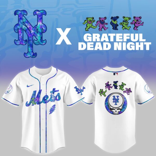 LIMITED EDITION - NEW CUSTOMIZED MLB17 NY METS x GRATEFUL DEAD BASEBALL JERSEY