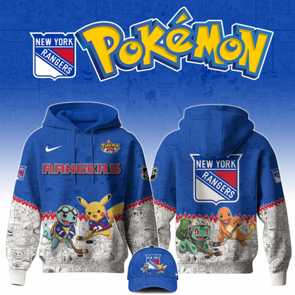 LIMITED EDITION - NEW CUSTOMIZED NHL24 NYR NEW YORK RANGERS X POKÉMON T-SHIRT, SWEATSHIRT, HOODIE & ZIP HOODIE