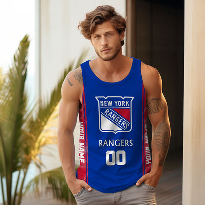 LIMITED EDITION - NEW CUSTOMIZED NHL24 NYR NEW YORK RANGERS UNISEX TANK TOP