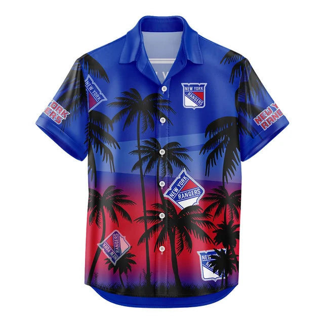 LIMITED EDITION - NEW CUSTOMIZED NHL24 NYR NEW YORK RANGERS UNISEX HAWAIIAN SHIRT & SHORTS SET