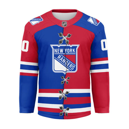 [SUPER SALE] NEW CUSTOMIZED NHL24 NYR NEW YORK RANGERS UNISEX HOCKEY JERSEY